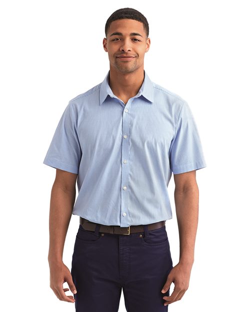 Artisan Collection by Reprime Men's Microcheck Gingham Cotton Shirt RP221