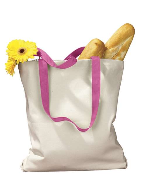 BAGedge Canvas Tote with Contrast-Color Handles BE010
