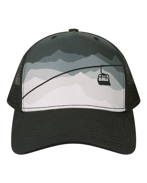 LOCALE Printed Five-Panel Trucker Cap 5PTKR