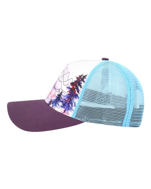 LOCALE Printed Five-Panel Trucker Cap 5PTKR
