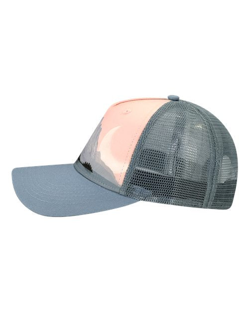 LOCALE Printed Five-Panel Trucker Cap 5PTKR