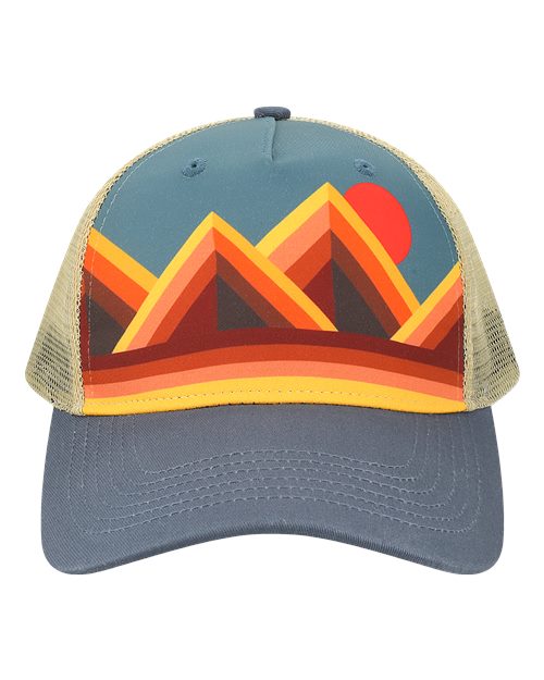 LOCALE Printed Five-Panel Trucker Cap 5PTKR