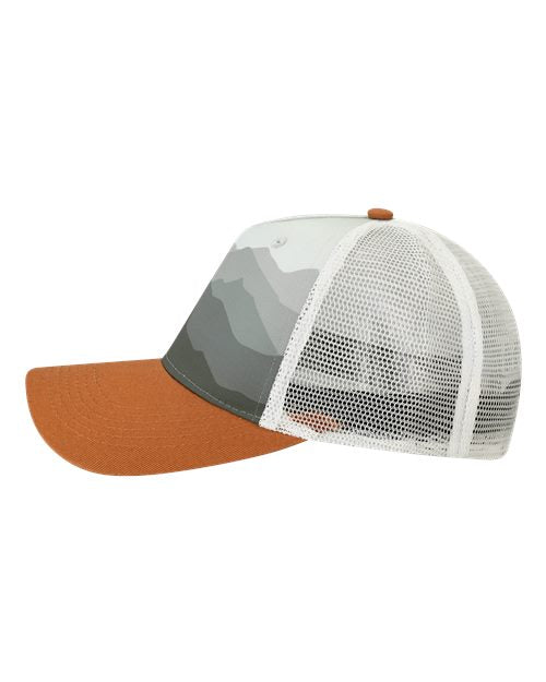 LOCALE Printed Five-Panel Trucker Cap 5PTKR
