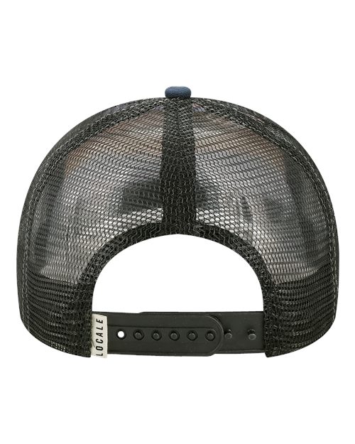 LOCALE Printed Five-Panel Trucker Cap 5PTKR