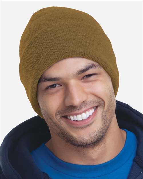 Bayside USA-Made 12'' Knit Cuffed Beanie 3825