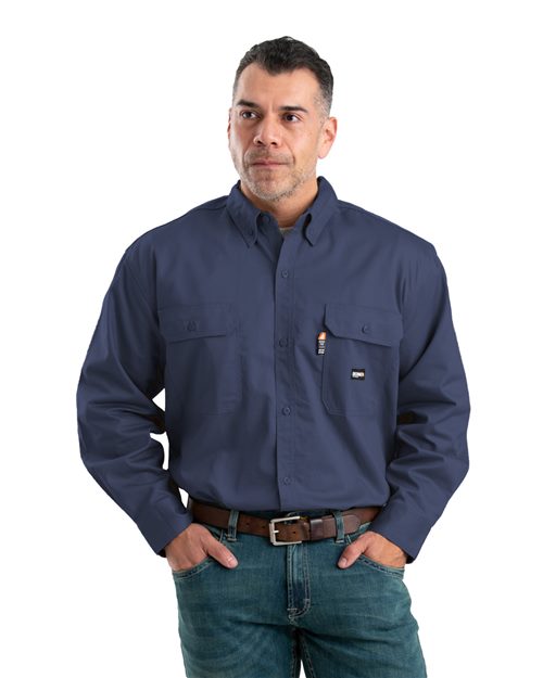 Berne Apparel Men's Flame-Resistant Button-Down Work Shirt FRSH10