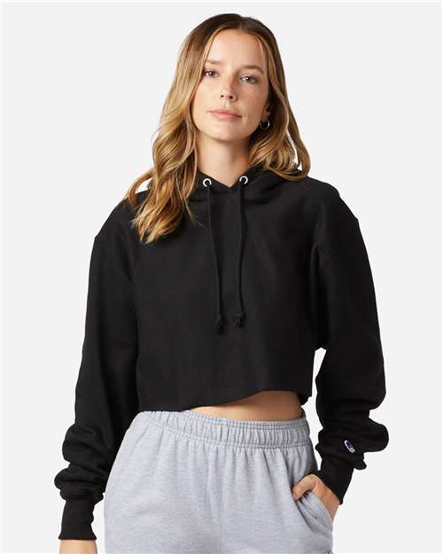 Champion Women's Reverse Weave® Hooded Cropped Sweatshirt RW01W