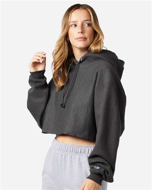 Champion Women's Reverse Weave® Hooded Cropped Sweatshirt RW01W