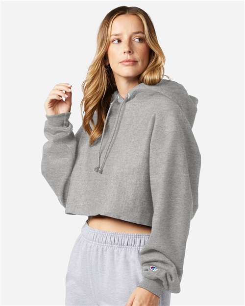 Champion Women's Reverse Weave® Hooded Cropped Sweatshirt RW01W