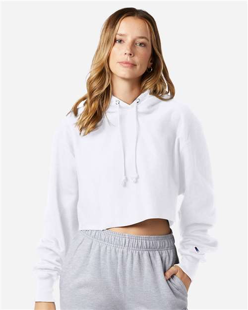 Champion Women's Reverse Weave® Hooded Cropped Sweatshirt RW01W
