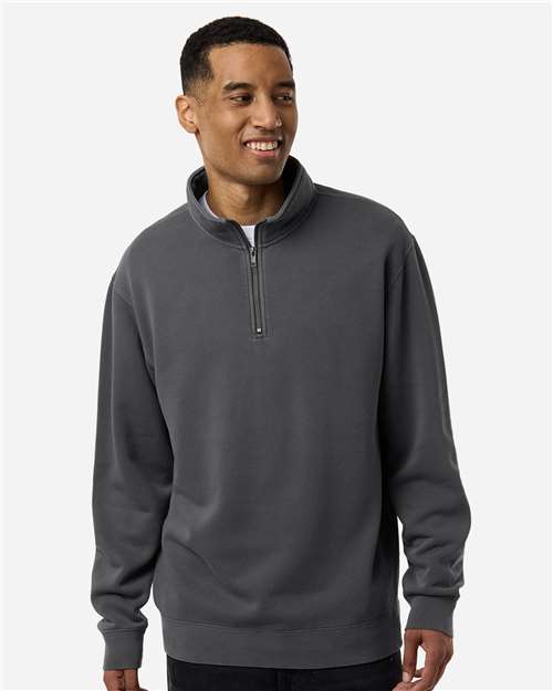 Independent Trading Co. Unisex Pigment-Dyed Quarter-Zip Pullover PRM4600QZ