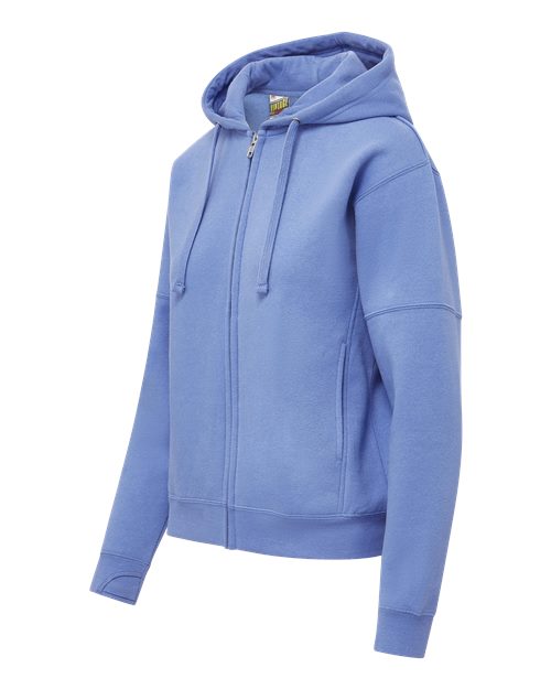 MV Sport Women's Vintage Fleece Hooded Full-Zip Sweatshirt W25165