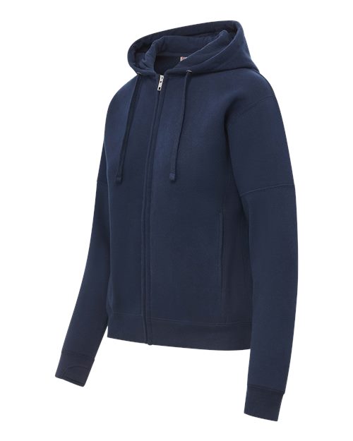 MV Sport Women's Vintage Fleece Hooded Full-Zip Sweatshirt W25165