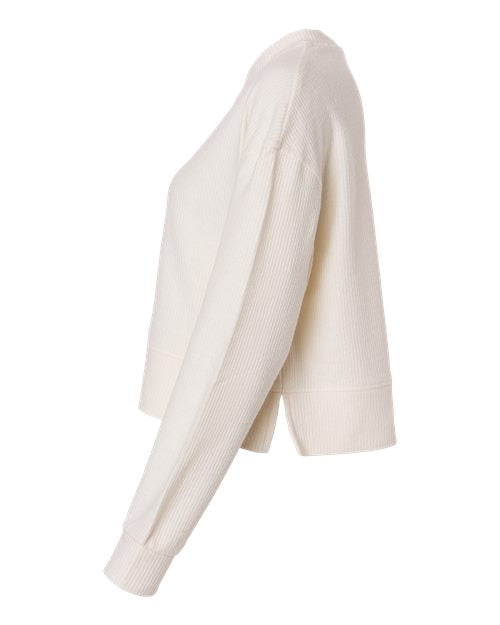 Boxercraft Women's Rib Knit Corded Boxy Crewneck Sweatshirt BW5102