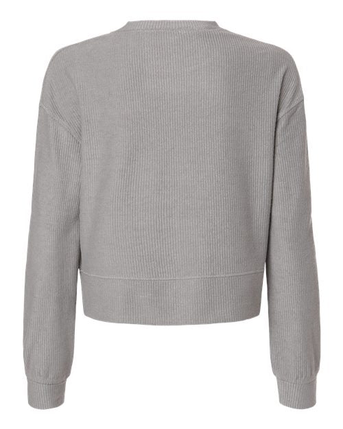Boxercraft Women's Rib Knit Corded Boxy Crewneck Sweatshirt BW5102