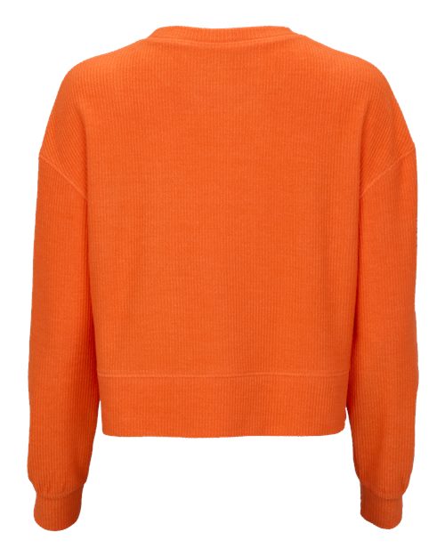 Boxercraft Women's Rib Knit Corded Boxy Crewneck Sweatshirt BW5102