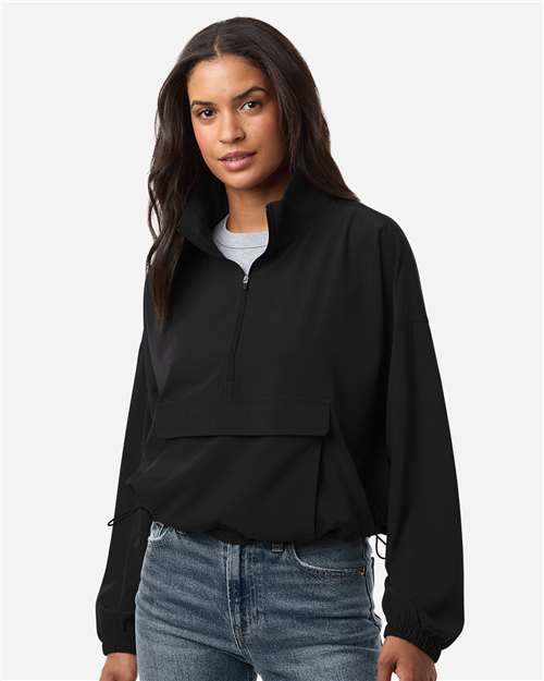 Boxercraft Women's Stretch Woven Quarter-Zip Pullover BW5204