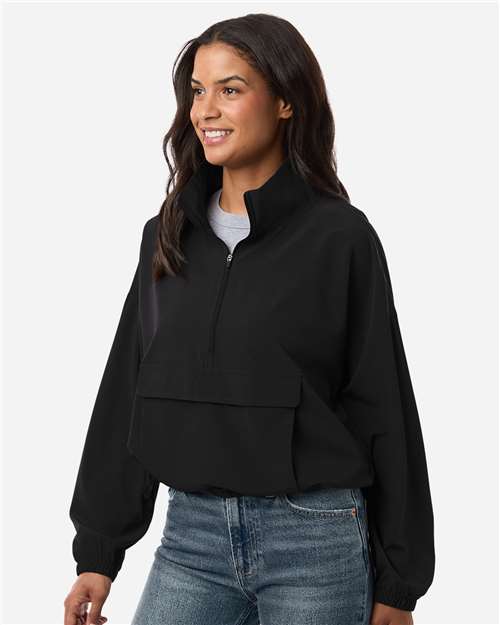 Boxercraft Women's Stretch Woven Quarter-Zip Pullover BW5204