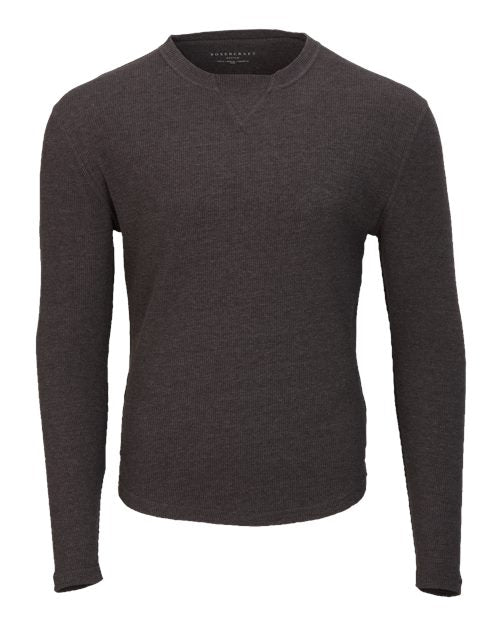 Boxercraft Men's Waffle Knit Long Sleeve T-Shirt BM3103