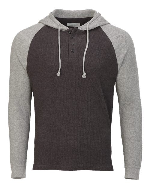 Boxercraft Unisex Waffle Knit Pullover Hooded Long Sleeve T-Shirt BM3702