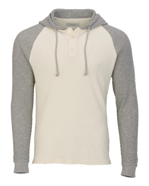 Boxercraft Unisex Waffle Knit Pullover Hooded Long Sleeve T-Shirt BM3702