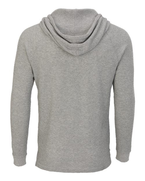 Boxercraft Unisex Waffle Knit Pullover Hooded Long Sleeve T-Shirt BM3702