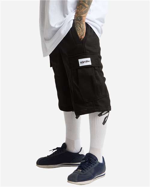 Shaka Wear Unisex Fleece Cargo Shorts SHFCS