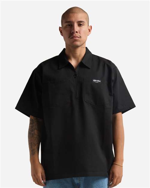 Shaka Wear Unisex Quarter-Zip Short Sleeve Work Shirt SHQZWS
