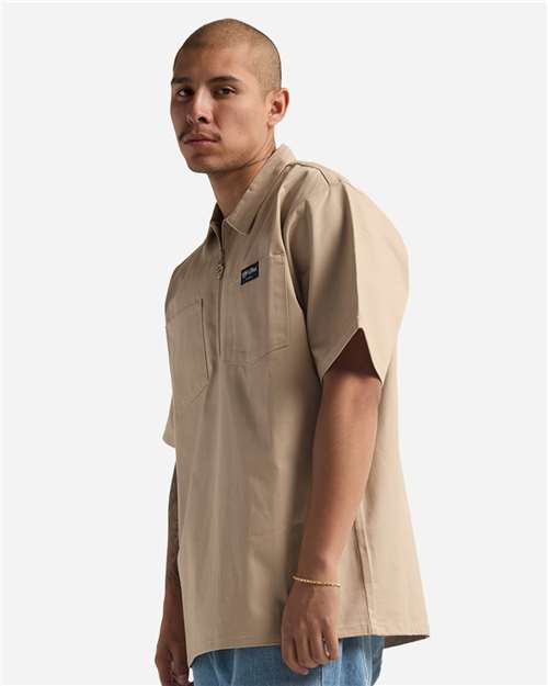 Shaka Wear Unisex Quarter-Zip Short Sleeve Work Shirt SHQZWS