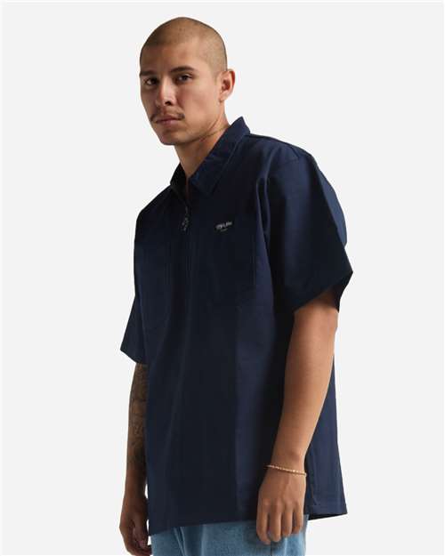 Shaka Wear Unisex Quarter-Zip Short Sleeve Work Shirt SHQZWS