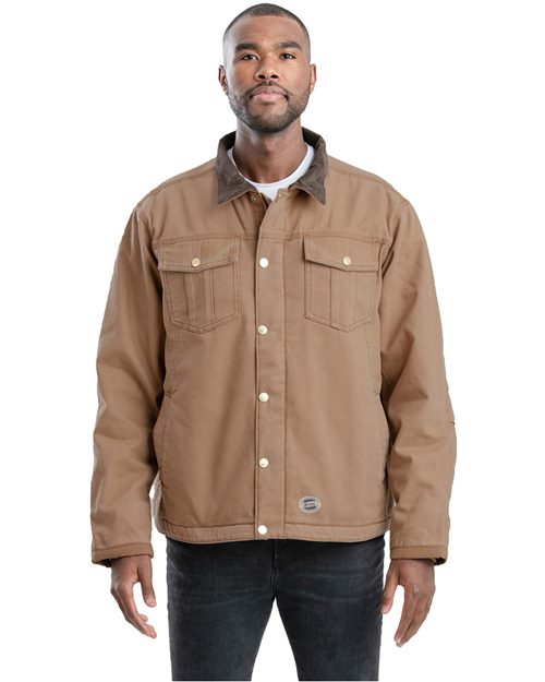 Berne Apparel Men's Tall Vintage Washed Sherpa-Lined Work Jacket J58T