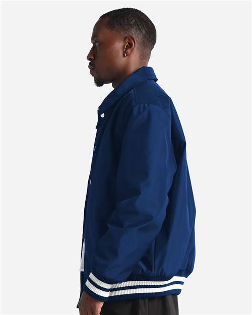 Shaka Wear Unisex Collared Varsity Jacket SHCVBJ