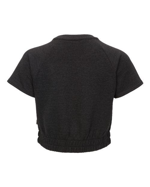 Boxercraft Women's French Terry Short Sleeve Cropped Crewneck Sweatshirt BW2103