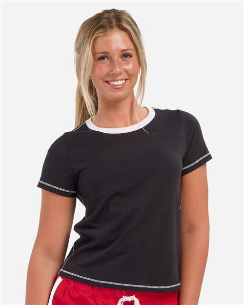 Boxercraft Women's Contrast Stitch Baby Tee BW2106