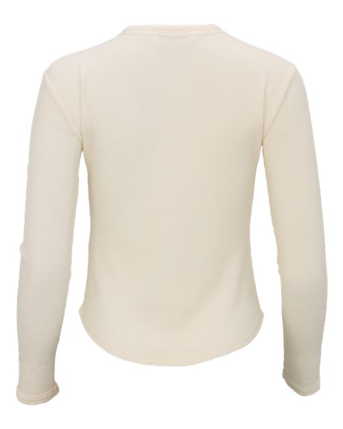 Boxercraft Women's Waffle Knit Baby Long Sleeve T-Shirt BW3103