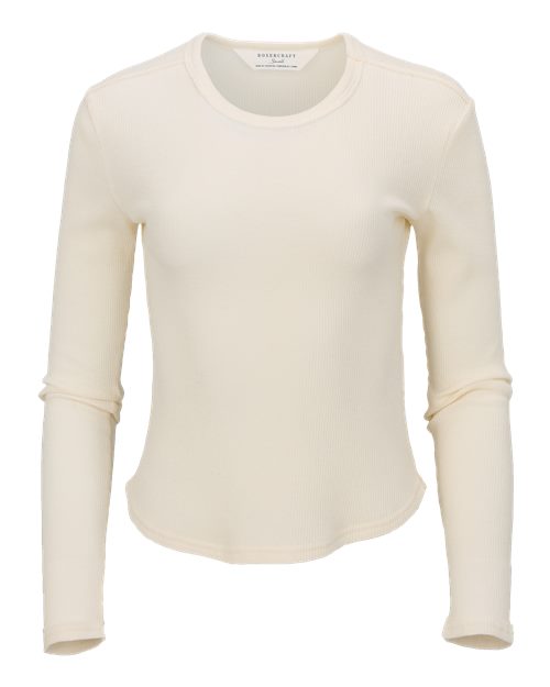 Boxercraft Women's Waffle Knit Baby Long Sleeve T-Shirt BW3103