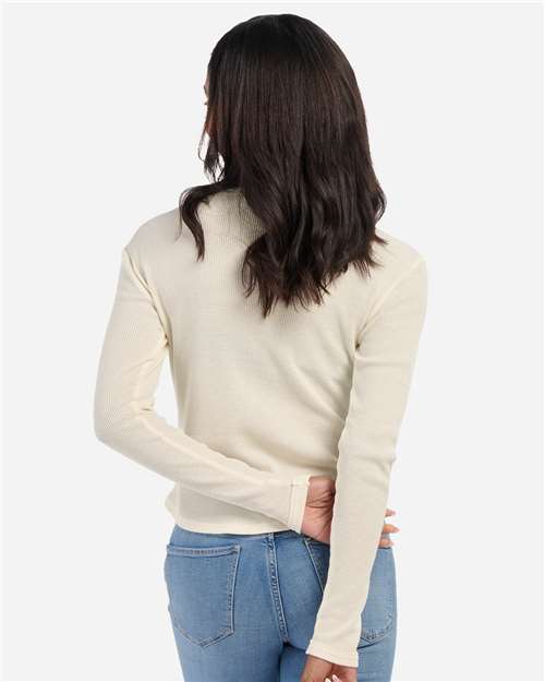 Boxercraft Women's Waffle Knit Baby Long Sleeve T-Shirt BW3103