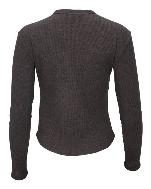 Boxercraft Women's Waffle Knit Baby Long Sleeve T-Shirt BW3103