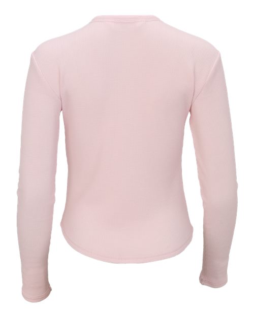 Boxercraft Women's Waffle Knit Baby Long Sleeve T-Shirt BW3103