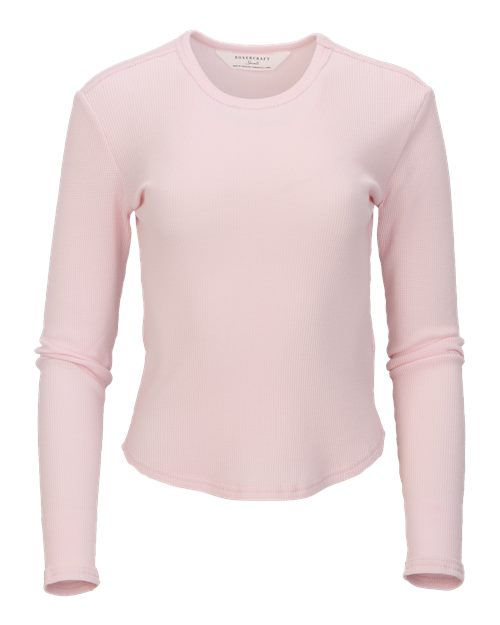 Boxercraft Women's Waffle Knit Baby Long Sleeve T-Shirt BW3103