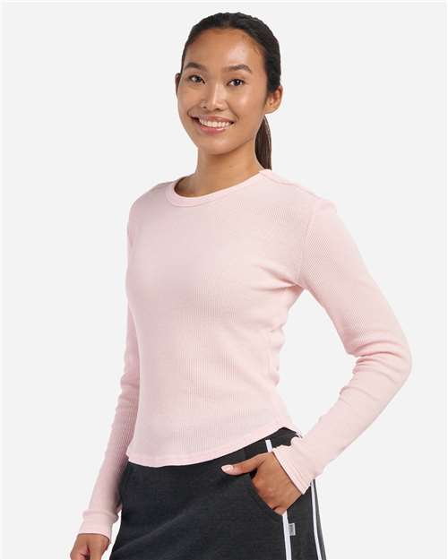 Boxercraft Women's Waffle Knit Baby Long Sleeve T-Shirt BW3103
