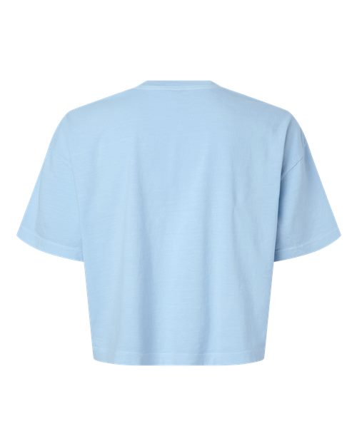 American Apparel Women's Heavyweight Cotton Garment-Dyed Boxy Cropped Tee 1302GD