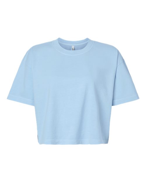 American Apparel Women's Heavyweight Cotton Garment-Dyed Boxy Cropped Tee 1302GD