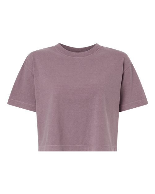 American Apparel Women's Heavyweight Cotton Garment-Dyed Boxy Cropped Tee 1302GD