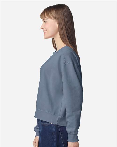 Comfort Colors Women's Garment-Dyed Mid-Length Crewneck Sweatshirt 1566L
