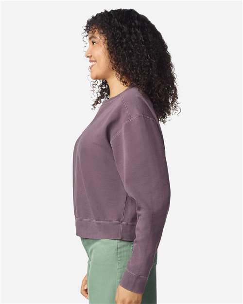 Comfort Colors Women's Garment-Dyed Mid-Length Crewneck Sweatshirt 1566L