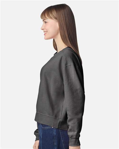 Comfort Colors Women's Garment-Dyed Mid-Length Crewneck Sweatshirt 1566L