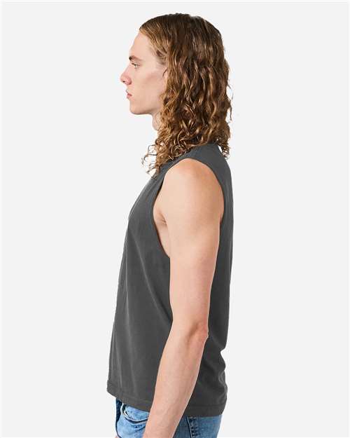 American Apparel Unisex Heavyweight Cotton Garment-Dyed Boxy Muscle Tee 207GD