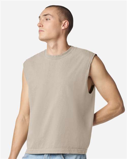 American Apparel Unisex Heavyweight Cotton Garment-Dyed Boxy Muscle Tee 207GD