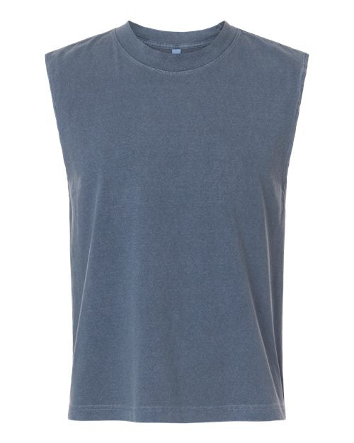 American Apparel Unisex Heavyweight Cotton Garment-Dyed Boxy Muscle Tee 207GD